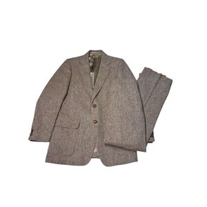 Stanley Blacker Men's Tweed Wool Blend Trousers Suit Classic Fit 40R 30x30